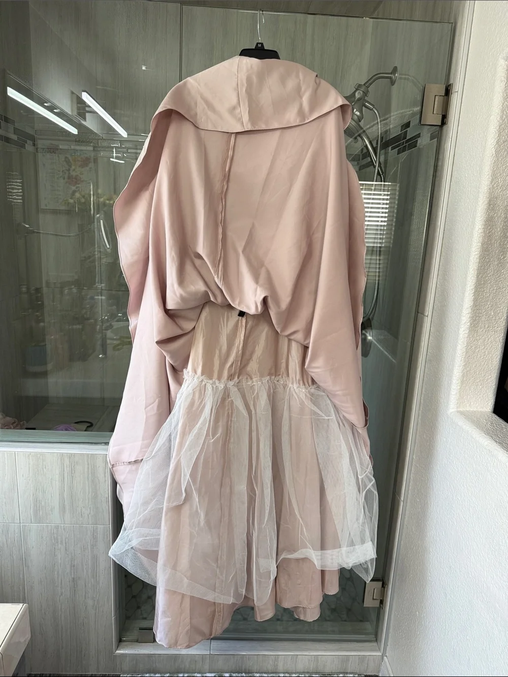 BETSY AND ADAM
Scoop Bodice 3/4 Sleeve Gown with Satin Skirt - Picture 8 of 10